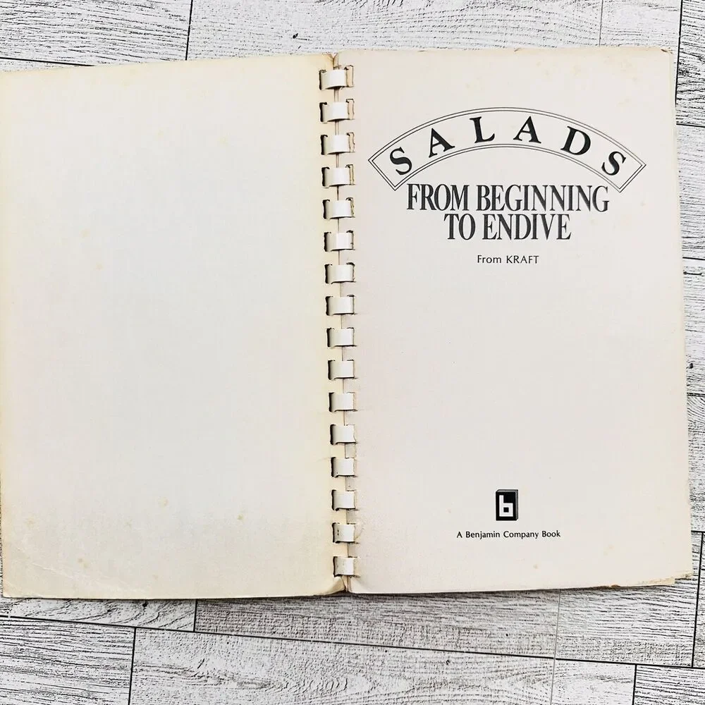 Salads From Beginning to Endive Vtg 1980 by Kraft Kitchens Comb‎ Spiral Cookbook